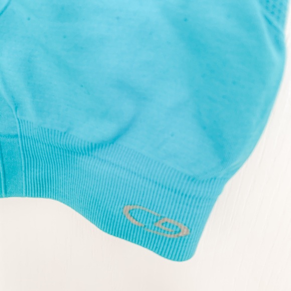 Champion C9 Sport Athletic Seamless Aqua Blue Racerback Sports Bra - Picture 3 of 6